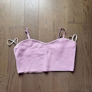 ARITZIA BABATON SCULPT KNIT SWEETHEART CROP TANK